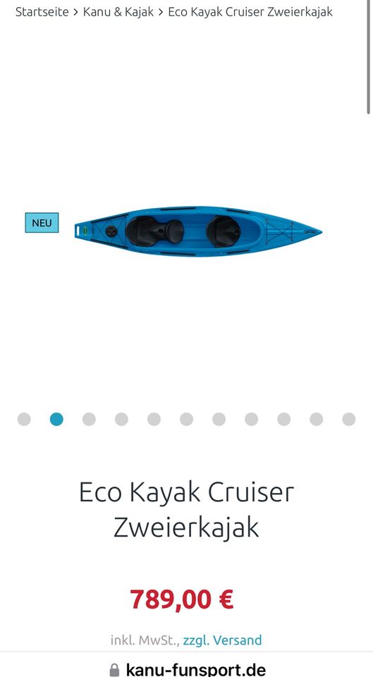 Kanu Kajak Eco Kayak „Cruiser“ Zweierkajak Angelboot, Familie in Leipzig