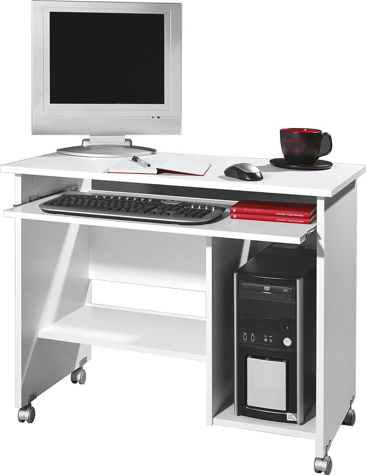 Computertisch Weiß, B 90 x H 72 x T 48 cm in Rheda-Wiedenbrück