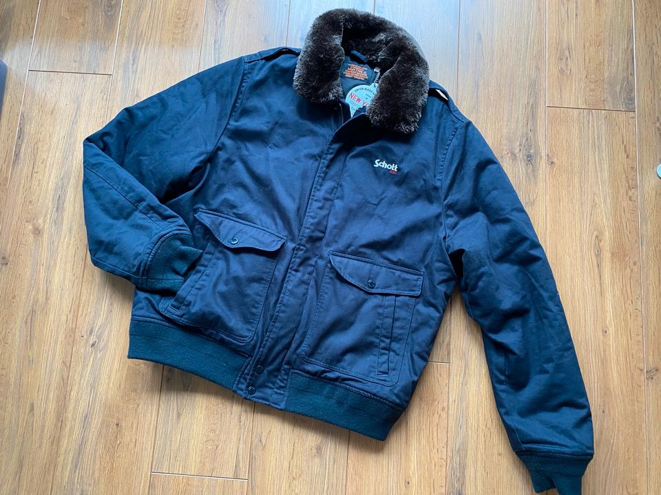 Schott NYC TOPGUN Bomberjacke m. Fellkragen Gr.XXXL-wie XL neu! in Norderstedt