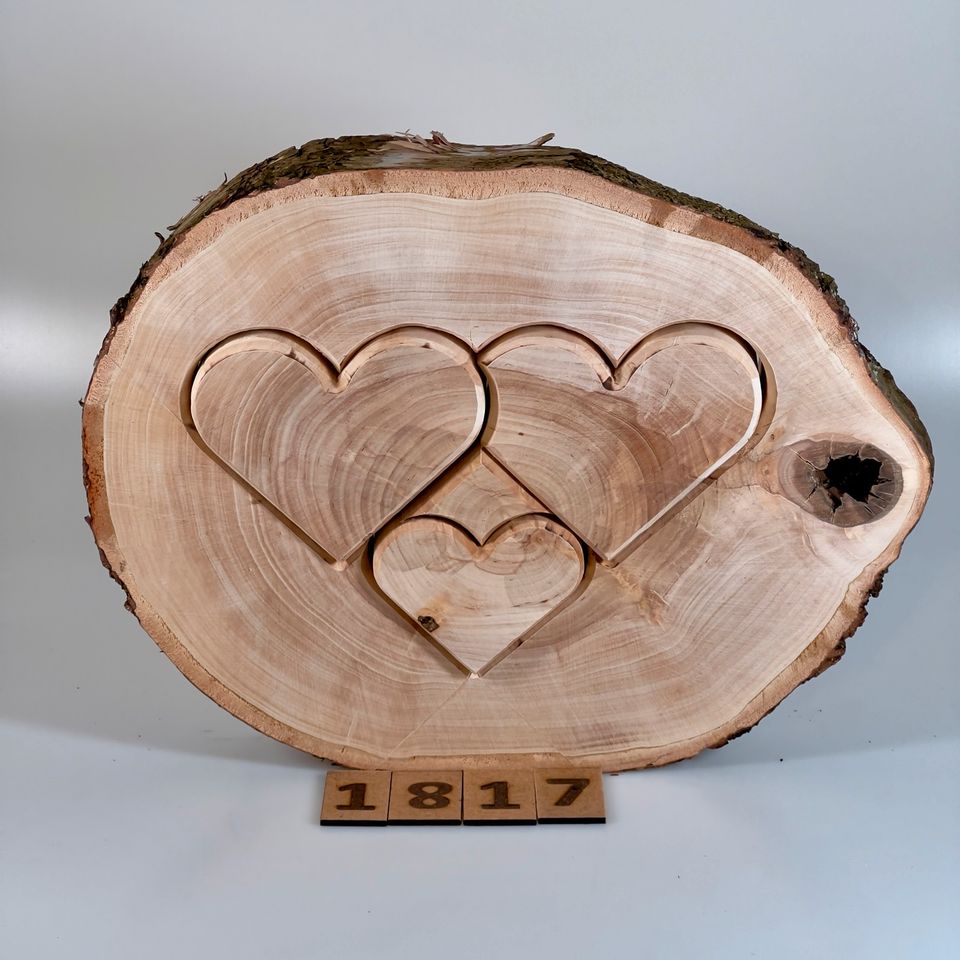 XXL Baumscheiben Herz♥️ Beschriftung Hygge Holz Geschenk Hochzeit in Cuxhaven