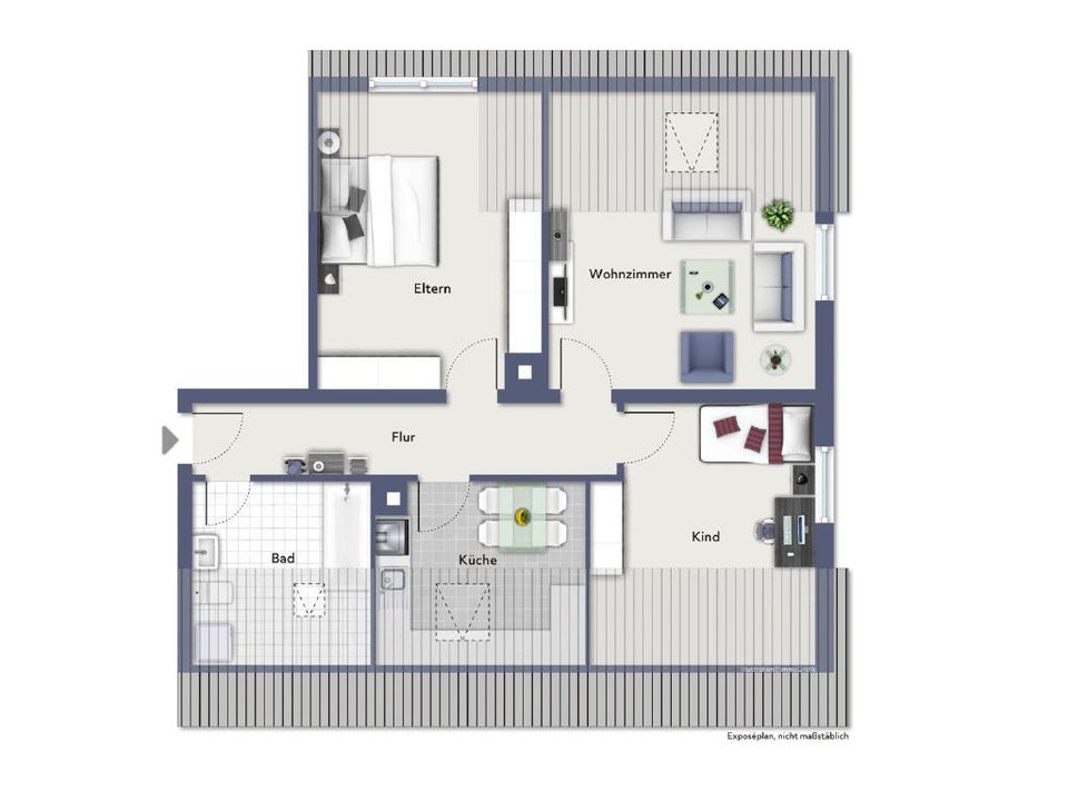 3-Zimmer-Dachgeschoss-Wohnung in Bad Saulgau in Bad Saulgau