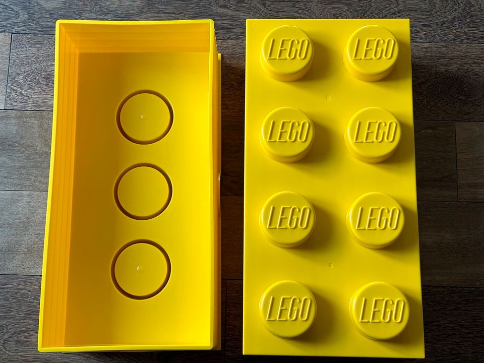 LEGO 4 große Spielzeug-Kisten Aufbewahrungs-Boxen blau weiß gelb in Weidenberg