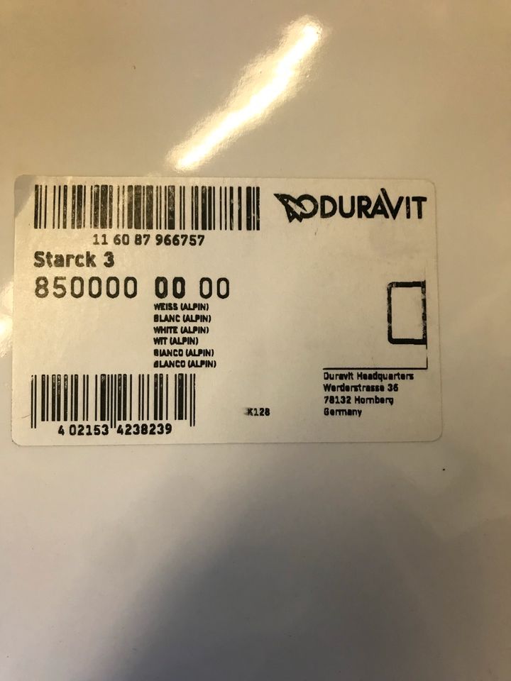 Orig. Duravit Urinal Trennwand Starck 3 Keramik Neu/ OVP in Fredersdorf-Vogelsdorf