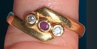 750er Gold Ring Rubin mit Brillanten Hessen - Hofgeismar Vorschau