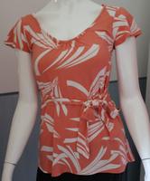Gr. 34/36 Shirt Top Bluse weiß apricot rosa Schleswig-Holstein - Hohenwestedt Vorschau