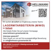 Mitarbeiter im Lager/Lagerlogistik - JOB ab SOFORT in Vollzeit Rheinland-Pfalz - Herxheim b. Landau/Pfalz Vorschau