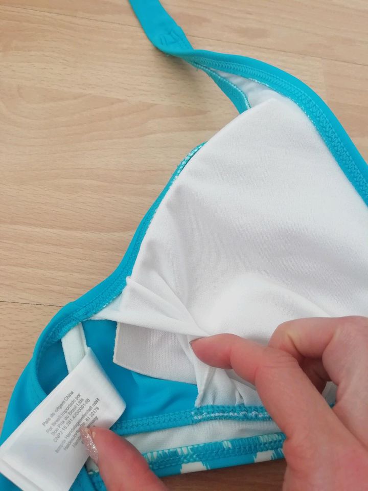 Damen Bikini Push-ap Oberteil Gr. 34 blau weiß bonprix in Weiden (Oberpfalz)