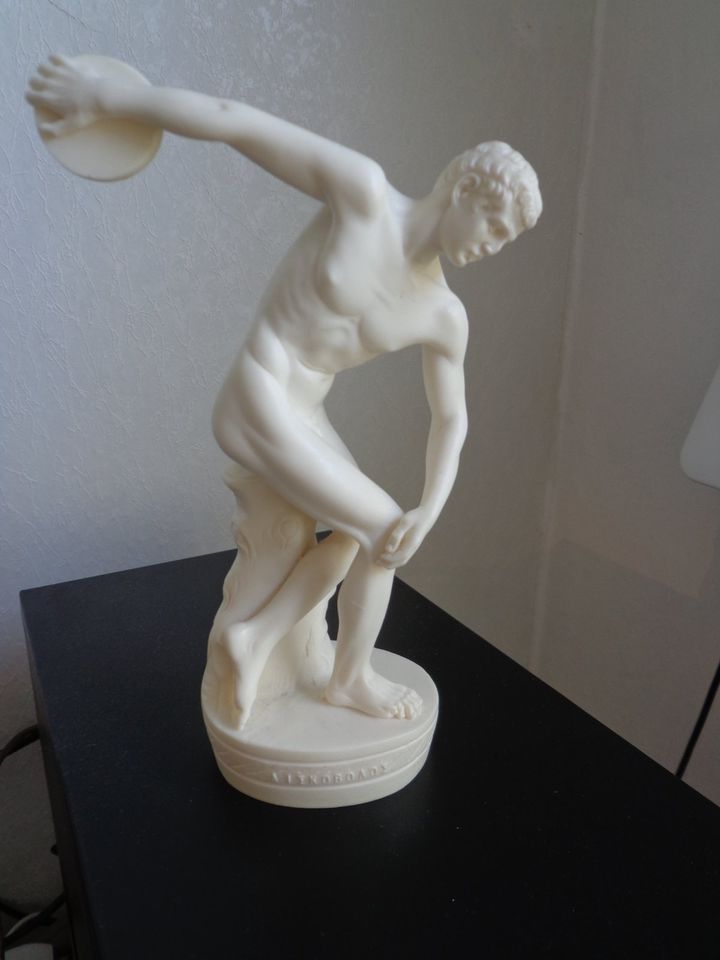 DISKUSWERFER - Griechische Skulptur - weiß - 20 cm in Detmold