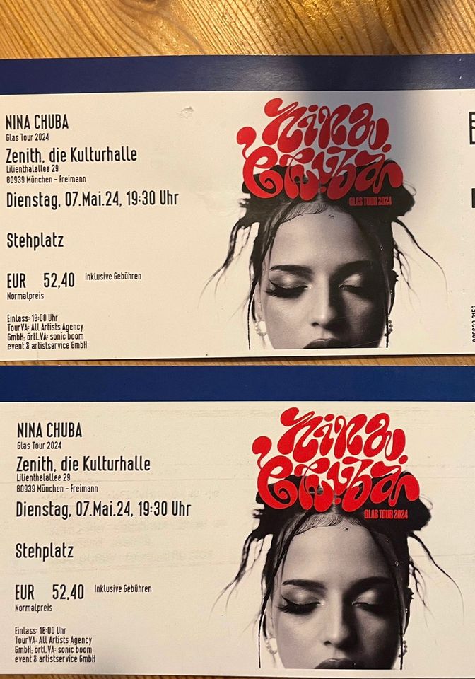 2x Nina Chuba Tickets München in München