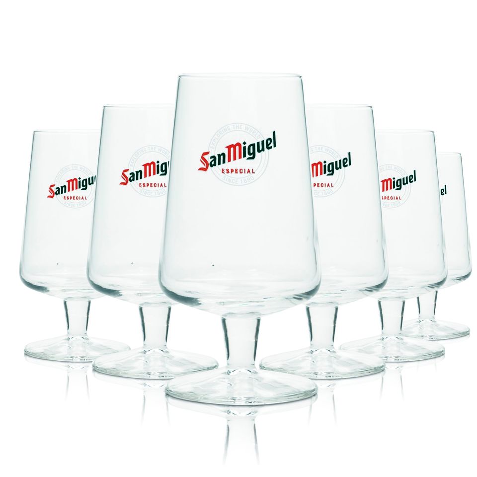 6x San Miguel Bier Glas 0,3l Gläser Tulpe Pokal Spanien Bar in Pforzheim