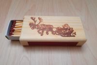 Streichholzschachtel Box Santa Clause Handarbeit Holz graviert Baden-Württemberg - Dossenheim Vorschau