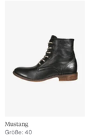 Schnürstiefelette Echtleder (Mustang), schwarz Bielefeld - Gadderbaum Vorschau