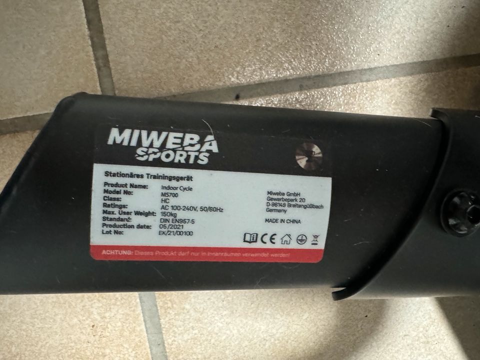 Miweba Sports Pro-Speedbike MS700, 20 kg Schwungrad in Greifenstein