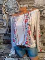 Carmenshirt Buafflo 36/38 NEU in OVP  Blumen Hippie Ibiza Boho Sachsen - St. Egidien Vorschau