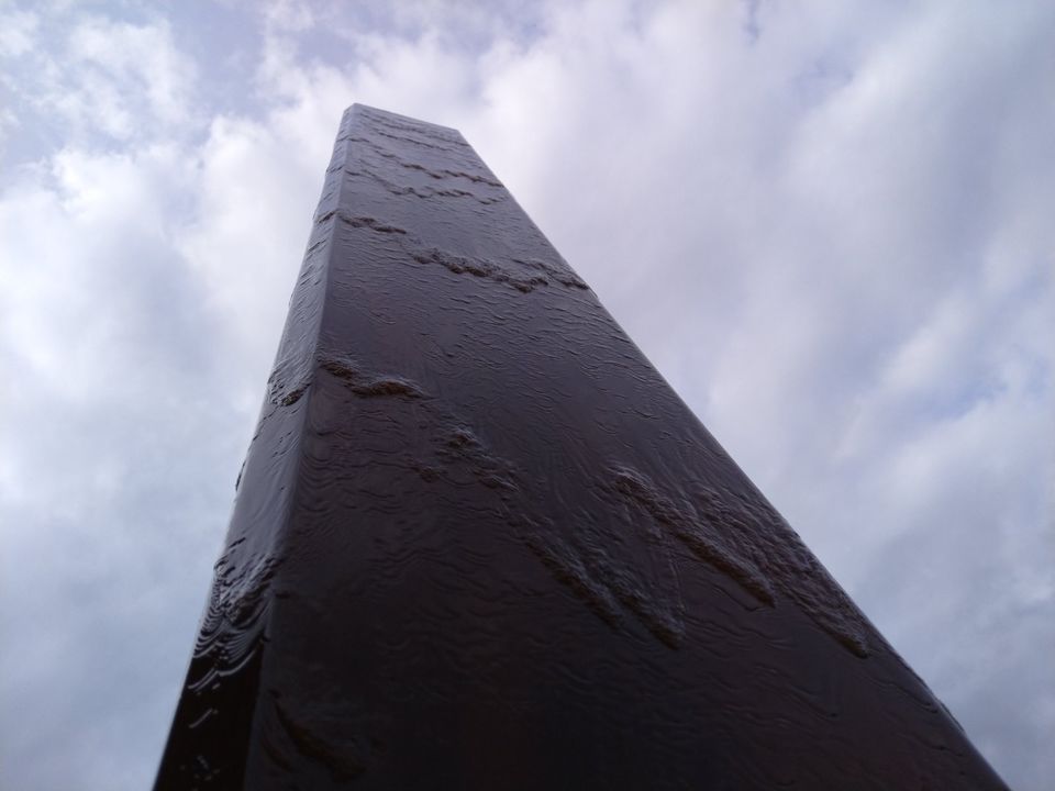 Corten Stahl Säule Brunnen Wasserspiel Garten Messe Gala Deko in Neustadt an der Weinstraße