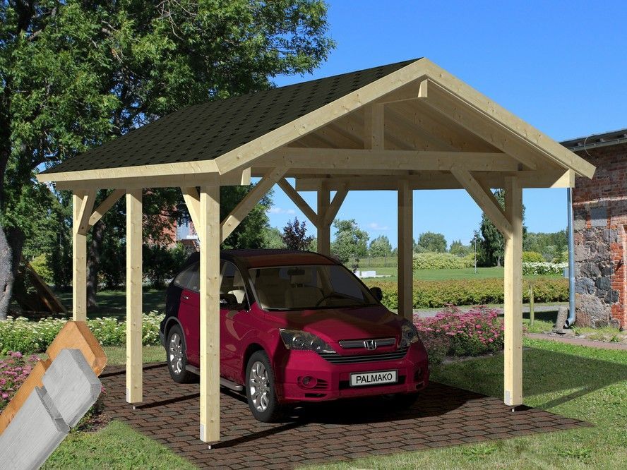 Robert 1 - Dachmaße 359 x 510cm Einzelcarport Unterstand in Hahn am See