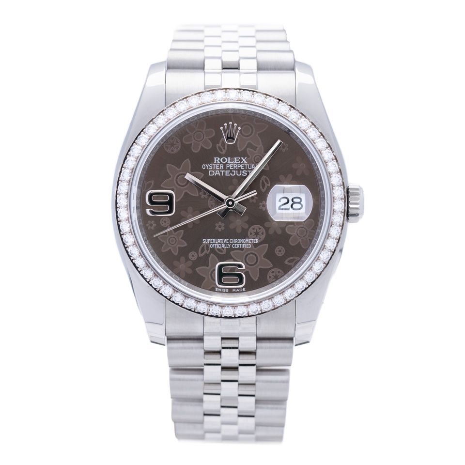 Rolex DateJust 36 116244 Flower Dial Diamonds Full Set in Hamburg