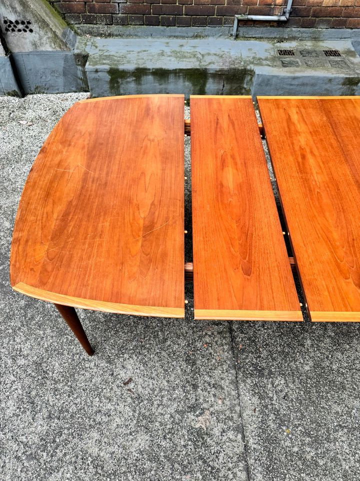 Esstisch erweiterbar > 210cm Teak Tisch danish Design Vintage Esszimmertisch Teakholz Dänemark 60er Retro in Berlin