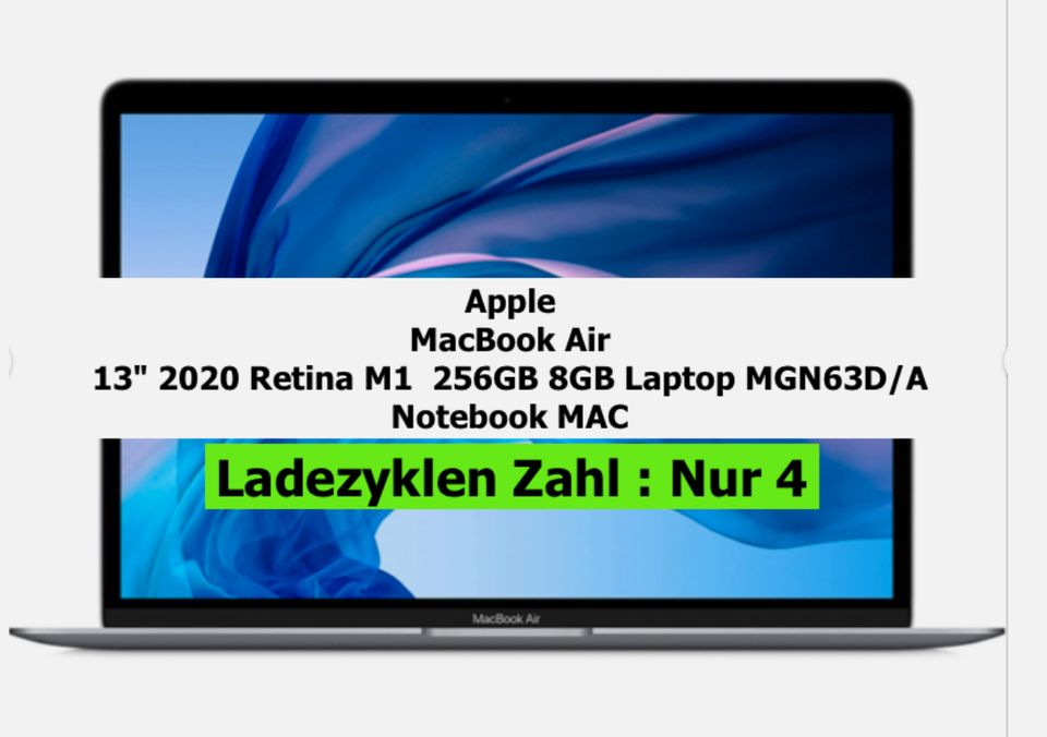 Apple MacBook Air 13" 2020 Retina M1 256GB 8GB Laptop in Berlin