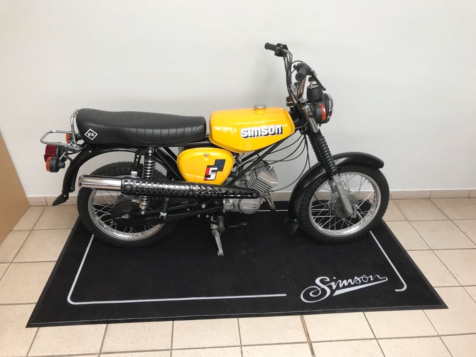 Simson S51 Enduro Gelb NEUER MOTOR 50ccm 60km/h Papiere Vape NEU in Calbe (Saale)