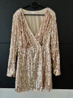 H&M PaillettenKleid im Wickelschnitt Gold Hannover - Herrenhausen-Stöcken Vorschau