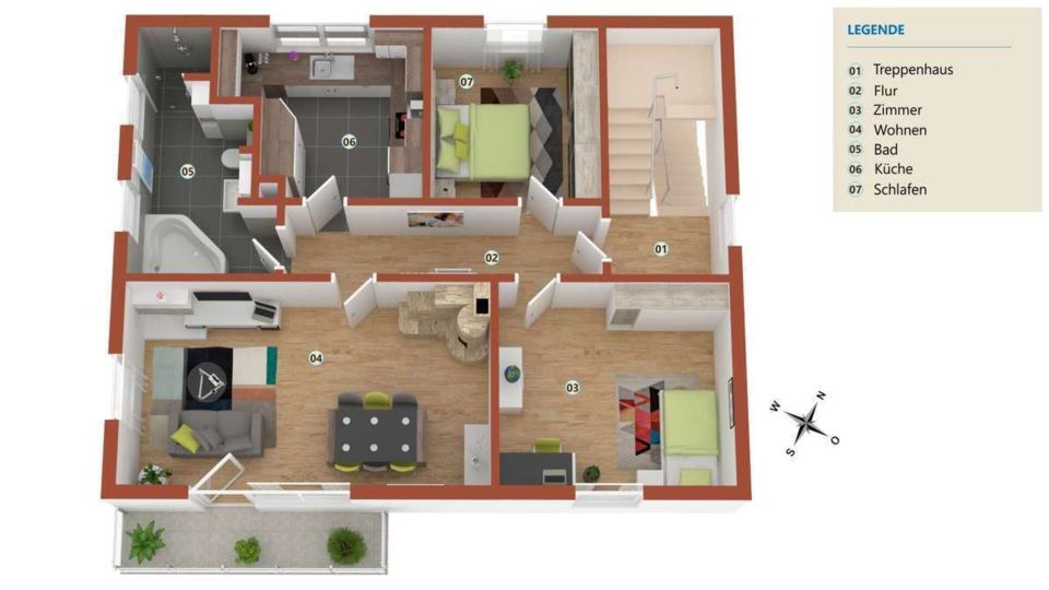 +++ 3-Zi.- Wohnung mit Kaminofen, EBK, Garage, Keller, Hobbyhaus und großem Außenbereich +++ in Lahr (Schwarzwald)