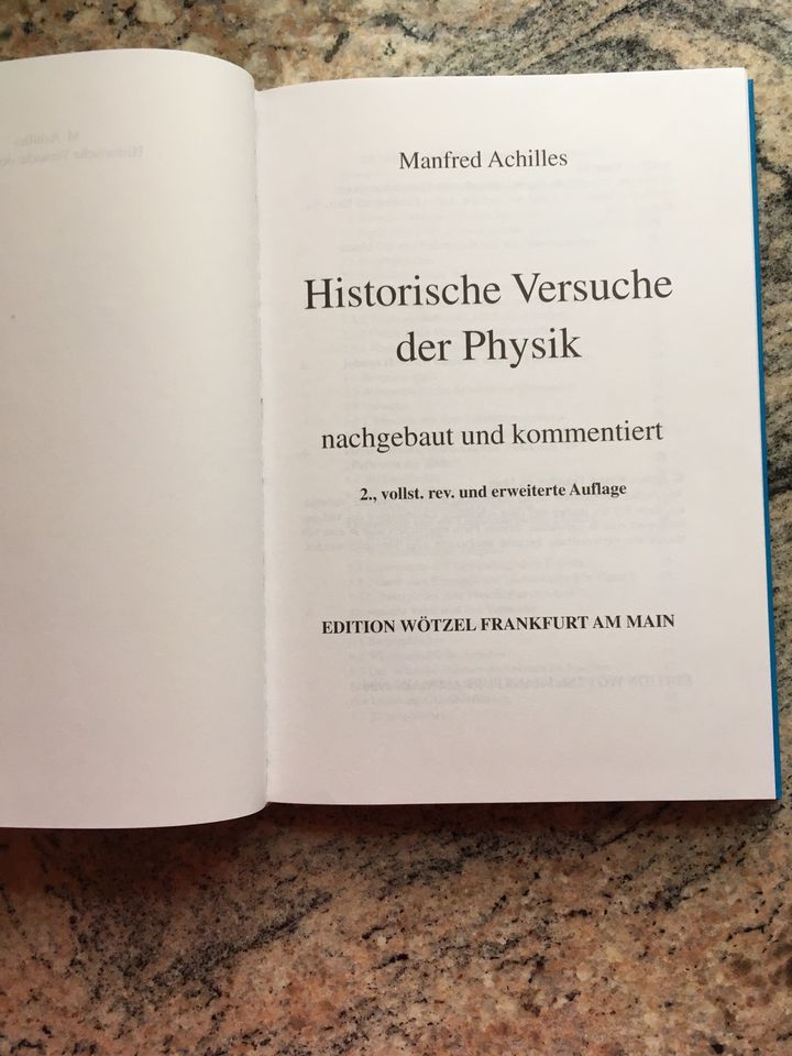 Historische Versuche  Physik.Funktionsfähig nachgebaut,Achilles in Tettenweis