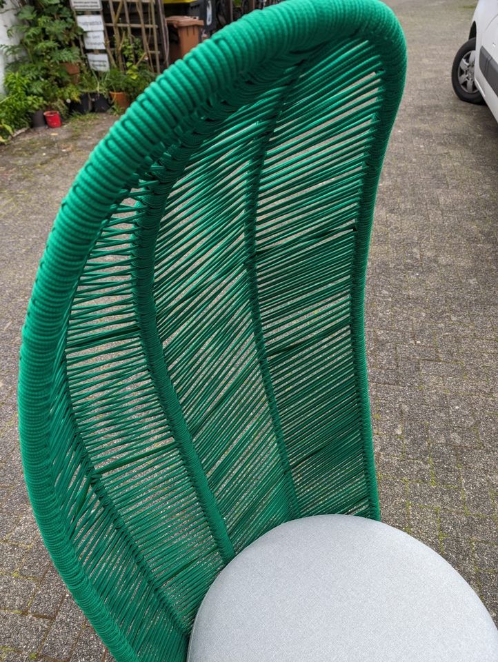 Gartensessel gepolstert Blattform Outdoor Sessel mit Kissen in Kiel