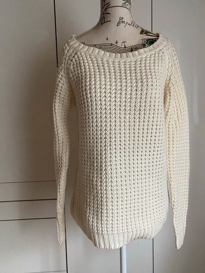 Strick Pullover  lang 34/XS Creme weiß in Kassel