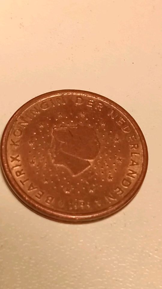 1999  2 Euro Cent (Königin Beatrix), Niederlande, Fehlprägungen in Essen