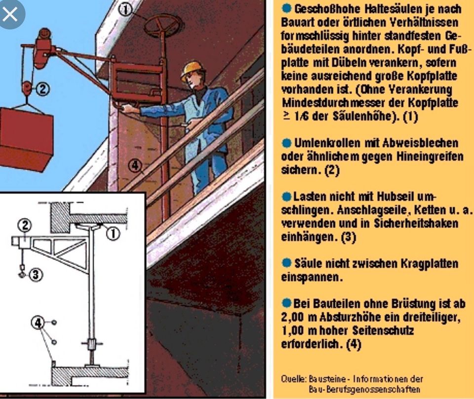 Geda Star Seilaufzug Gerüstaufzug Materiallift Materialaufzug in Hirzenhain