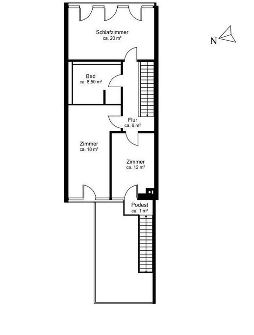 151m2  Penthouse / Maisonette in Altona im Leibrentenmodell in Hamburg