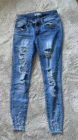 Denim Jeans stretch mit Perlen | XS Nordrhein-Westfalen - Leverkusen Vorschau