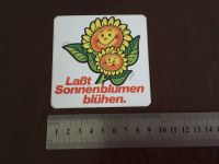 Aufkleber ‚Lasst Sonnenblumen blühen‘ Vintage 80er Wandsbek - Hamburg Volksdorf Vorschau