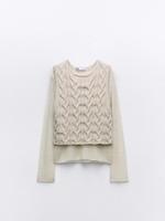 Zara Strickpullover mit Pullunder | Neuwertig | Gr. S | Creme Niedersachsen - Braunschweig Vorschau
