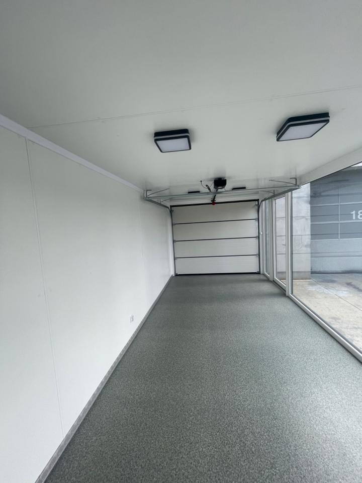 Garage mit Glaswand 7x3x2,8 m Bürocontainer  Wohncontainer in Görlitz