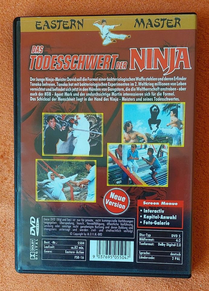 DVD Film Das Todesschwert der Ninja Sehr Gut in Meerane