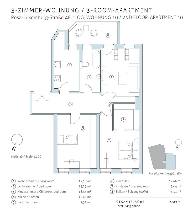 Bezugsfreie 3-Zimmerwohnung mit Südbalkon & separater Ankleide in wunderschönem Altbau in Leipzig