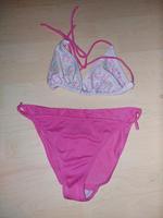 Verkaufe Bikini, pink weiß mit Pailletten, Hose, Top Bayern - Pocking Vorschau
