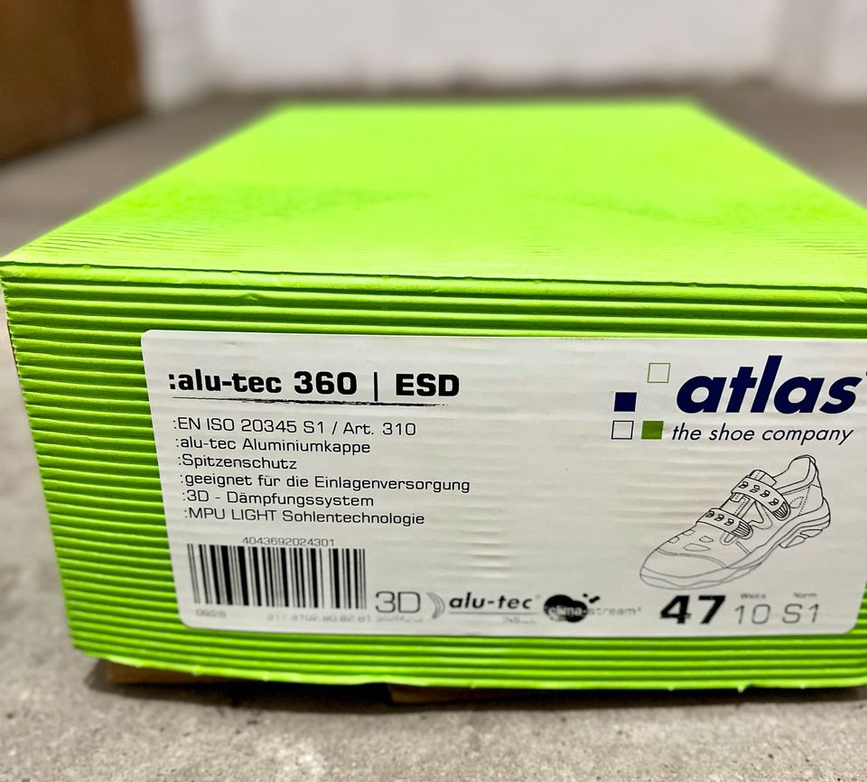 ATLAS Arbeitsschuhe,Sicherheitsschuhe Alu-tec 360 2.0 ESD S1 in Dortmund