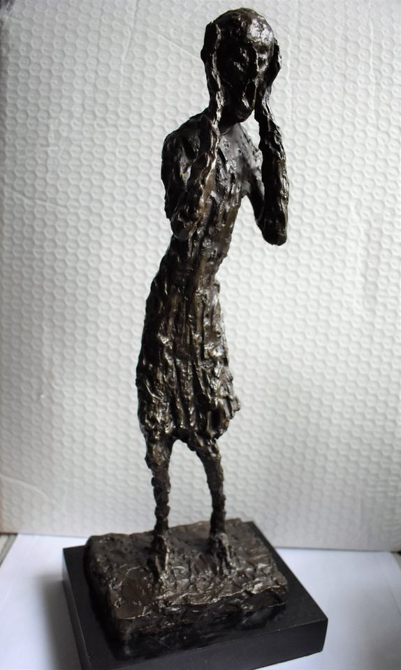 Bronze-Figur Der Schrei Edvard Munch 40cm Skulptur Plastik Marmor in Mosbach