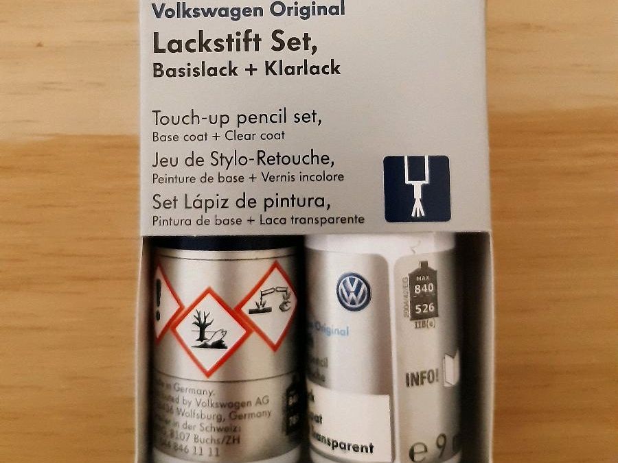 VW Lackstift shadowblue metallic + Klarlack in Niedersachsen - Himbergen, Ersatz- & Reparaturteile