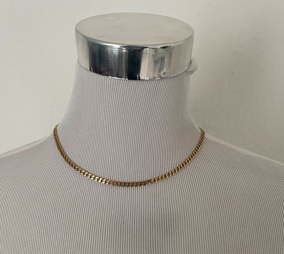 Missoma Luci Williams Flat Curb Halskette, 18 Karat Gold Vermeil in Meckenheim