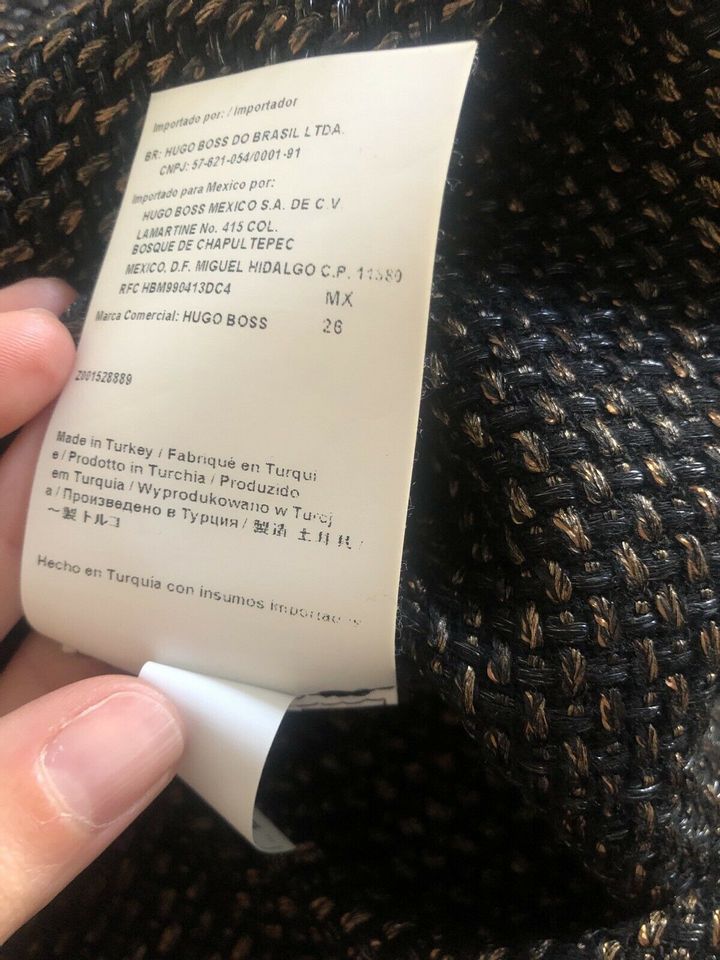 Edler Poncho Hugo Boss, Gr S-XL, meliert, schwarz braun in Schweinfurt