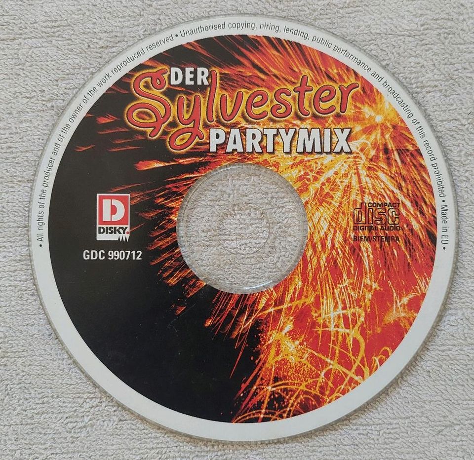 Der Sylvester Partymix Musik CD mit 16 Songs Rarität!! in Lauda-Königshofen