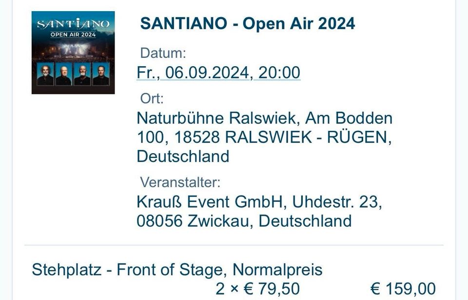 2x Santiano - Open Air 2024, Ralswiek-Rügen in Cuxhaven