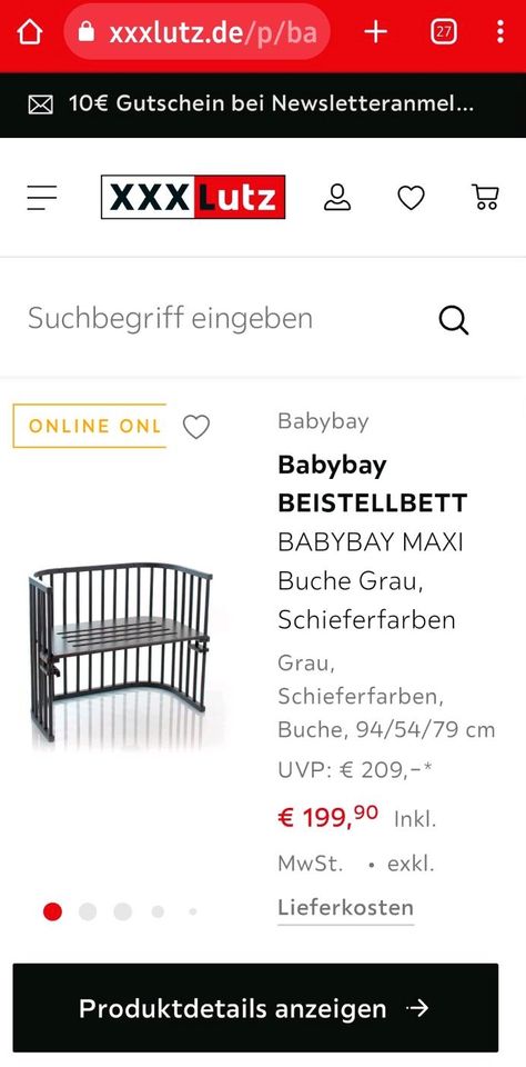 Babybay BEISTELLBETT mit Zubehör Matratze Balda in Wesel