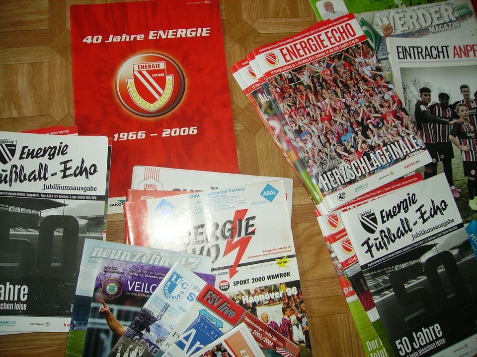 Konvolut Fußball-Magazine FC Energie Cottbus 3.Liga,50 Jahre FCE in Cottbus