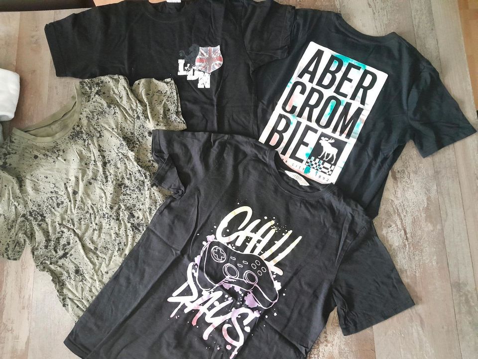 4 T-Shirts Jungen Paket Gr. 170 H&M in Behrendorf