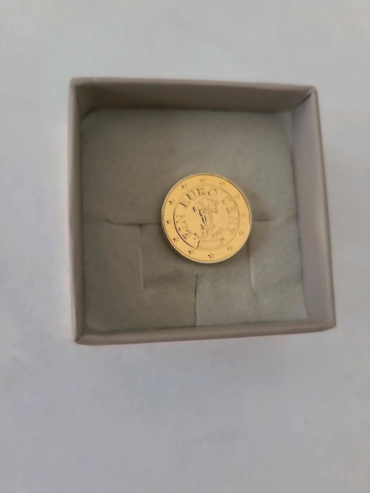 1 Euro cent münze in Gold in Gochsheim